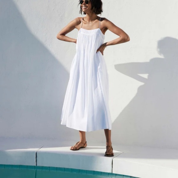 AYR The Easy Breezy Dress Japanese Shadow Striped Cotton - Picture 1 of 14